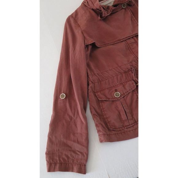 Cartonnier Anthropologie Women's Sz 4 Rust Brown Tencel Jacket Blazer - Picture 8 of 12